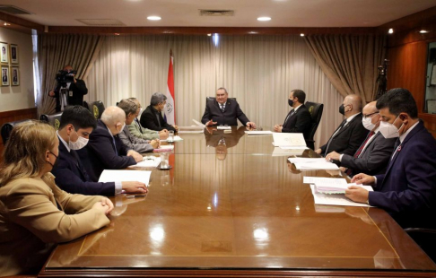 La reunión se desarrolló en la Sala del Pleno y estuvo encabezada por el presidente de la Corte Suprema de Justicia, Dr. Antonio Fretes.