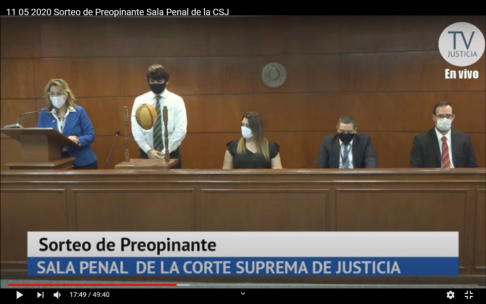 Sorteo de Preopinantes de la Sala Penal de la CSJ.