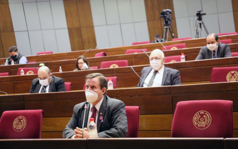 El presidente de la Corte Suprema de Justicia, Alberto Martínez Simón durante la jornada desarrollada en el Salón Bicameral del Congreso.