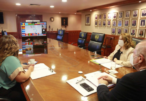 El ministro Luis María Benítez Riera, designado como representante de la Corte Suprema de Justicia, participa de la primera fase de la Asamblea Plenaria de la Cumbre Judicial Iberoamericana a través de medios telemáticos.