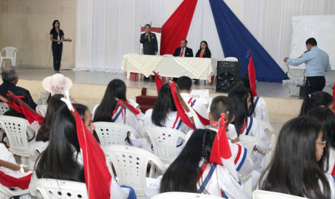 Palabras de apertura a cargo del coordinador de la actividad, abogado Víctor Fretes, miembro del Tribunal de Apelación de la Niñez y Adolescencia de Cordillera.