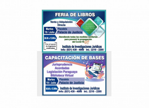 IIJ realizará feria de libros y capacitación sobre base de datos jurídicos.