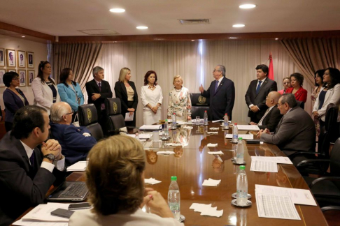 El pleno de la Corte Suprema de Justicia, recibió esta mañana a la Asociación de Magistrados de Alto Paraná.