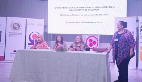 Primer encuentro regional de mediadores y mediadoras de Caaguazú.