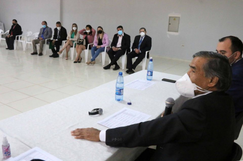 Ministro Ramírez Candia mantuvo una jornada de trabajo con los gremios de abogados de San Pedro.