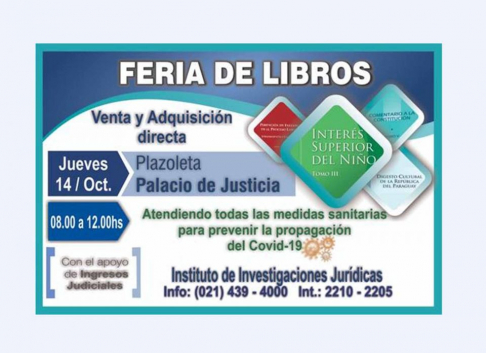 Se hará feria de libros en sede judicial de Capital