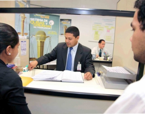 Oficina de Quejas y Denuncias del Palacio de Justicia de Asunción.