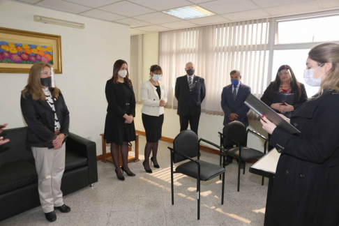 La oficinas habilitadas se sitúan en el 7mo. piso de la Torre Norte del Palacio de Justicia de Asunción.