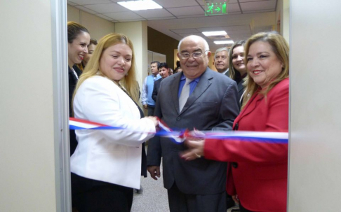 El ministro de la Corte Suprema de Justicia doctor Sindulfo Blanco encabezó el acto de inauguración.