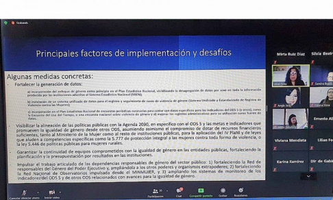 Secretaría de Género de la CSJ asistió al encuentro virtual del Subcomité ODS 5 Igualdad/Mujer.