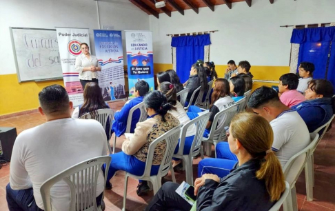 Promoción de derechos ciudadanos en medios y colegio de Pilar.