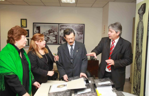 Momento en el que los documentos son remitidos al Museo de la Justicia.