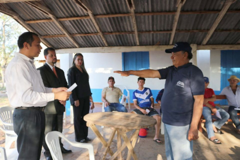 Juramento de facilitador judicial en el distrito de Belén.