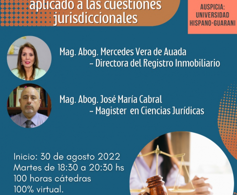 Desde el 30 de agosto se prevé el inicio del diplomado sobre derecho registral inmobiliario.