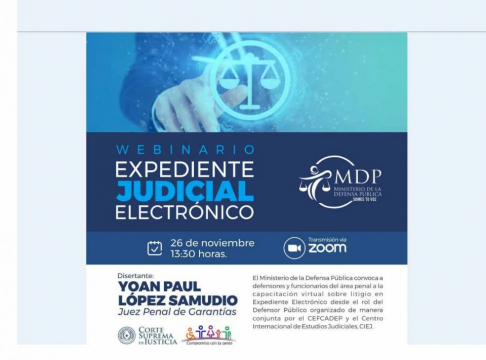 Webinario sobre Expediente Judicial Electrónico.