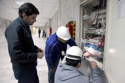 Las verificaciones se realizan en todo el edificio del Palacio de Justicia.