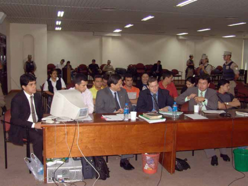 Durante la audiencia.