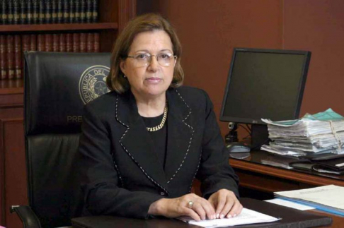 Doctora Alicia Pucheta de Correa, Presidenta de la Corte Suprema de Justicia.