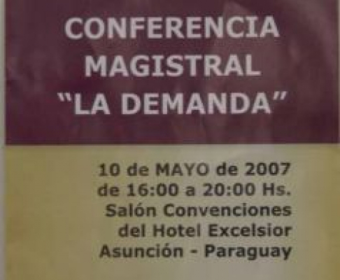 Organizan conferencia magistral sobre “La Demanda”