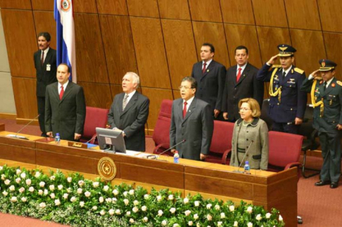 La presidenta de la Corte participó de la ceremonia.