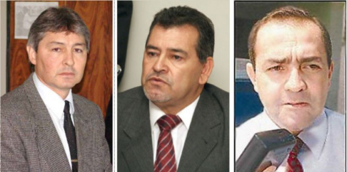 Los camaristas Agustín Fernández, Delio Vera Navarro y Agustín Lovera Cañete.