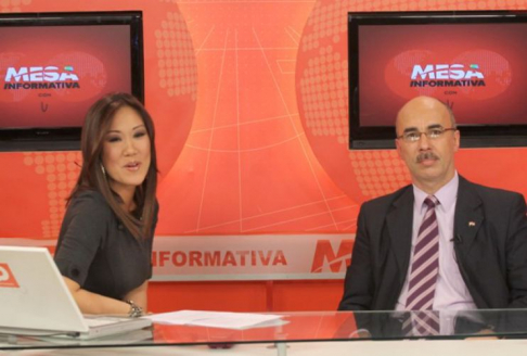 El magistrado Pedro Mayor Martínez en el noticiero 