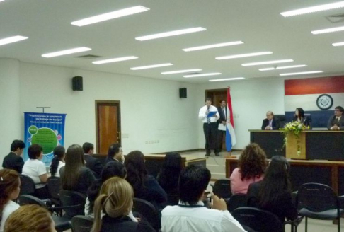 Durante el acto en la circunscripción judicial de Misiones