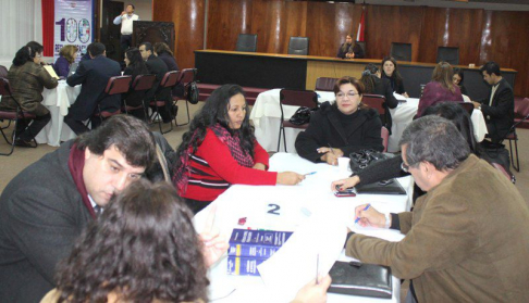 Durante la reunión preparatoria del IV Congreso Nacional de Jueces