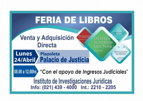 Este lunes 24 de abril se realizará la feria mensual de libros y capacitación de bases 