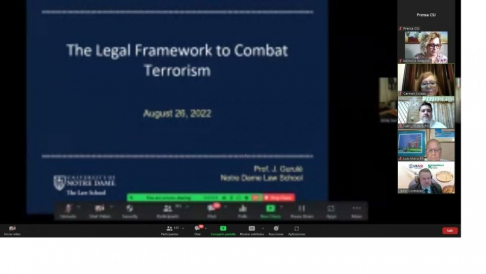 Conferencia virtual sobre prevención del terrorismo y delitos asociados.