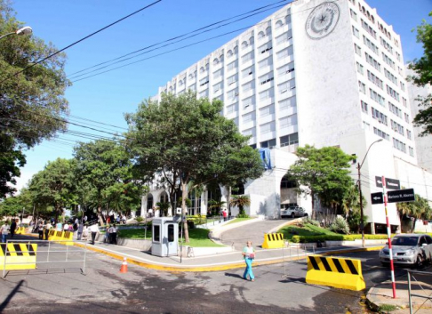 Fachada del Palacio de Justicia de Asunción.