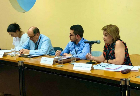 La Ministra Bareiro, vicepresidenta segunda de la Corte Suprema de Justicia y presidenta de la Sala Constitucional, durante su intervención en el seminario.