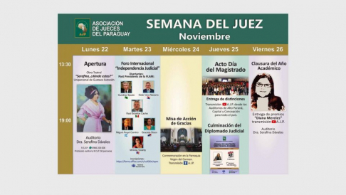 Actividades conmemorativas por la semana del magistrado judicial. 