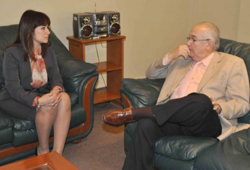 La ministra de Justicia María Lorena Segovia junto al ministro de la Corte Suprema de Justicia, doctor Miguel Oscar Bajac.