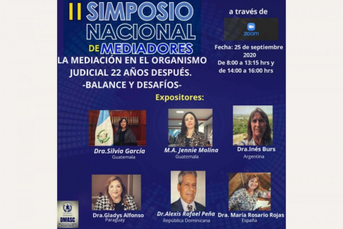 Realizarán II Simposio Nacional de Mediadores del Organismo Judicial