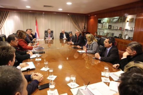 Esta mañana se llevó a cabo una reunión interinstitucional en la sala de la presidencia de la Corte Suprema de Justicia.