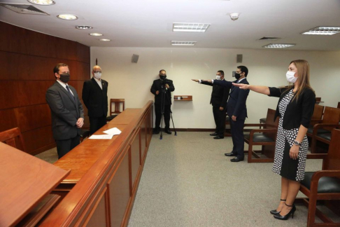 La actividad tuvo lugar en el 9no piso de la torre norte del Palacio de Justicia de Asunción.