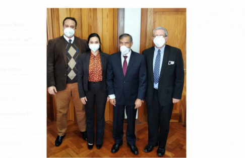 El ministro Ramírez Candia recibió a integrantes del Colegio de Abogados de Villarrica.