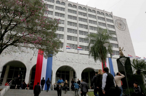 Fachada del Palacio de Justicia de Asunción.