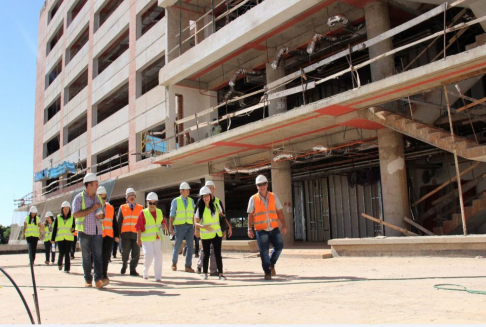 La ministra Módica realizó una visita de supervisión al futuro local judicial de Ciudad del Este.