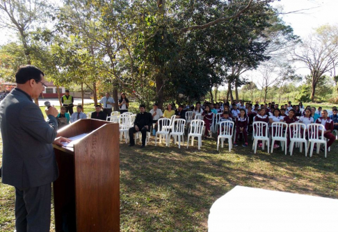 Félix Rotela Olmedo, juez de Paz de San José Obrero, se dirigió a los presentes en la apertura de la jornada.