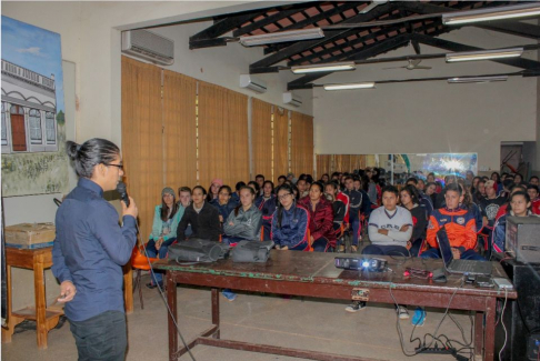 Estudiantes de Concepción participaron de la jornada sobre prevención de consumo de drogas.