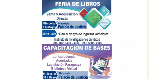 IIJ realizará feria de libros y capacitación sobre bases de datos jurídicos.