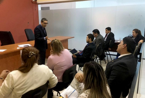 En la Circunscripción Judicial de Canindeyú se llevó a cabo una charla sobre el Plan de depuración y actualización de causas y gerenciamiento del despacho judicial