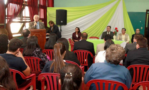 Ministro de la Corte Suprema de Justicia durante su intervención.