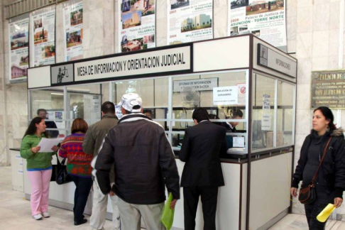 Mesa de Información del Poder Judicial de Asunción.