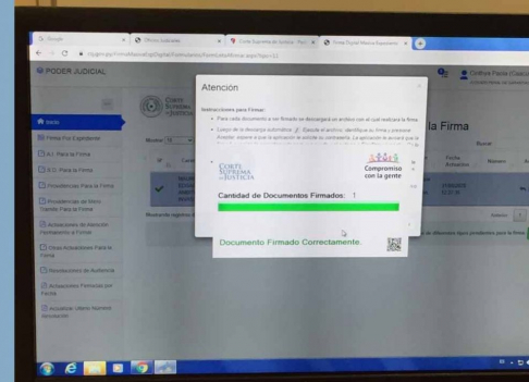 Esta es la primera firma digital del Juzgado Penal de Garantías – Caacupé.