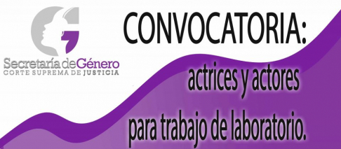 Afiche de la convocatoria a actrices y actores.